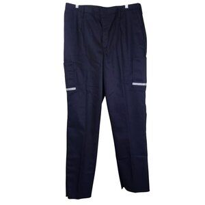 FedEx VF Imagewear Navy Cargo Work Pants Sz 16 Reflective Pocket Delivery Safety
